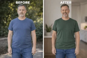 weight loss transformation men over 45 using metabolism support supplement
