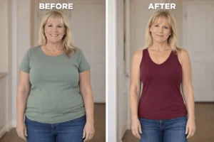weight loss transformation woman over 45 using metabolism support supplement